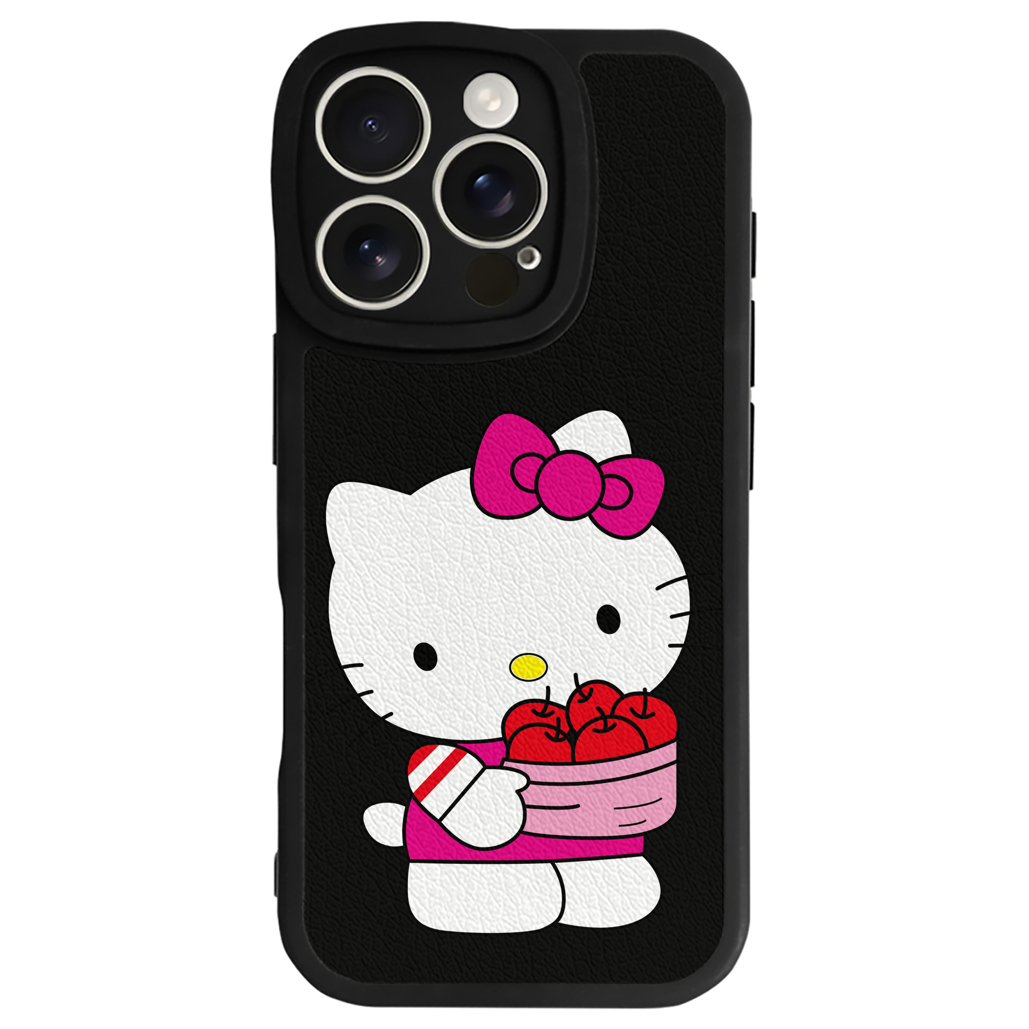 （画像用） Hello Kitty ハローキティ 【iPhone 16シリーズ対応】シリコンスマホケース（レザー調） 材質：シリコン
